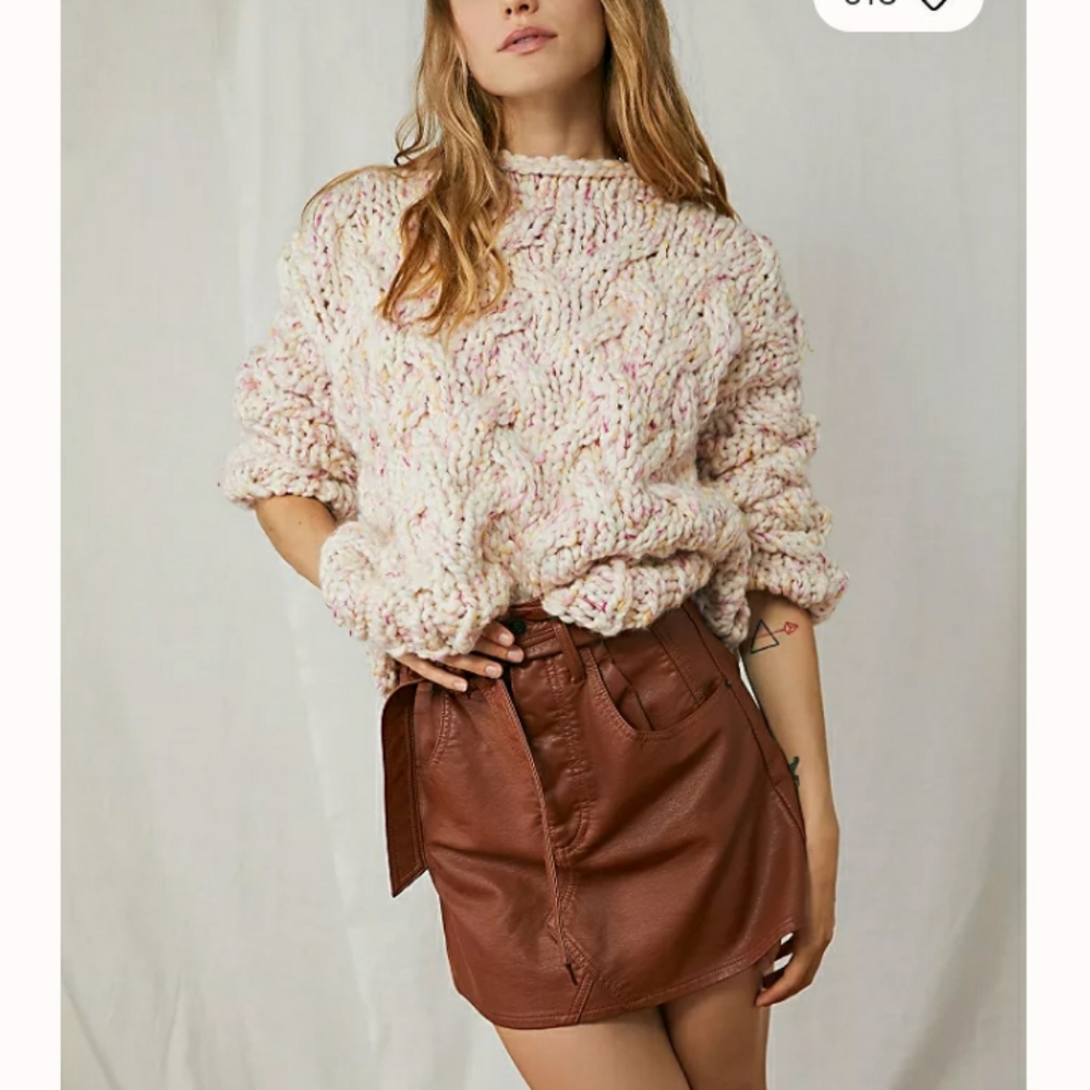 Free People East Of Eden Vegan Mini Skirt Size 27